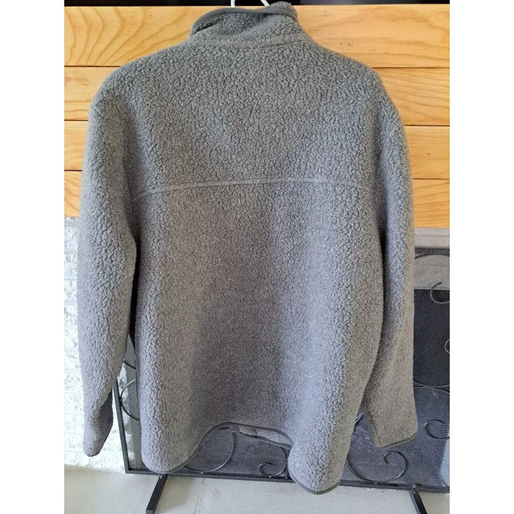 Patagonia Womens Retro Pile Jacket Gray Size Large Full Zip Gorpcore Hiking - Picture 5 of 9
